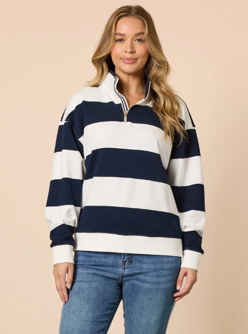 Threadz Varsity Stripe Sweatshirt