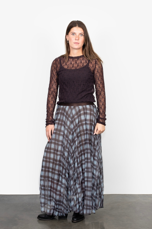 Antler Plaid Skirt