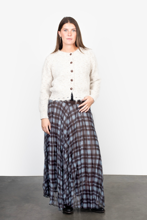 Antler Plaid Skirt