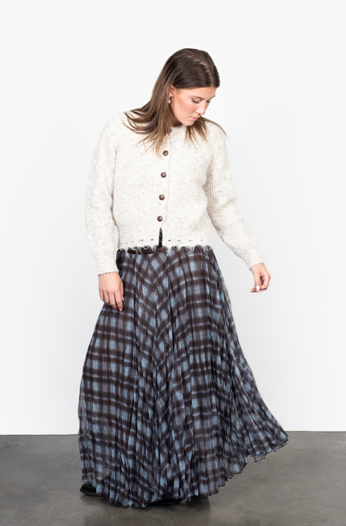 Antler Plaid Skirt