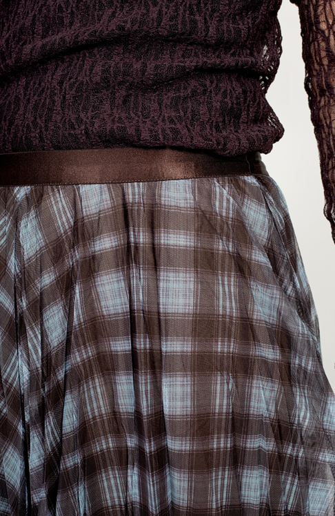 Antler Plaid Skirt
