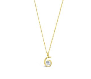 Stones & Silver Gold Cubic Zirconia Necklace