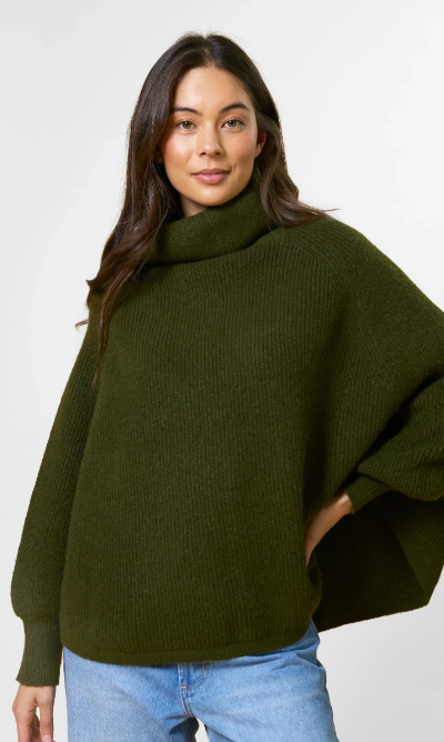 Stella & Gemma Polo Neck Poncho