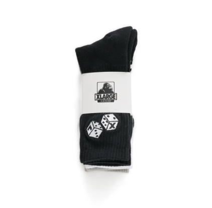 X-LARGE XL Dice Sock 3 Pack