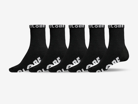 Globe Blackout Quarter Sock 5 Pack