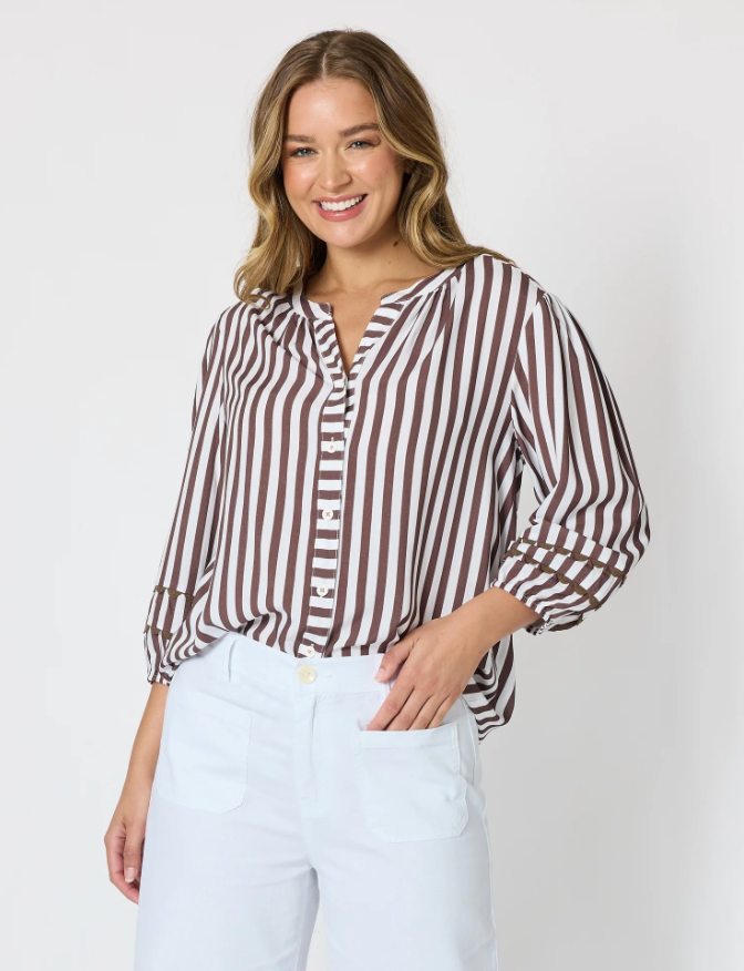 Threadz Montecito Stripe Top