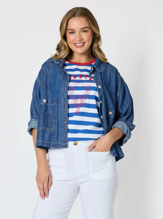 Threadz Coast Crop Denim Jacket