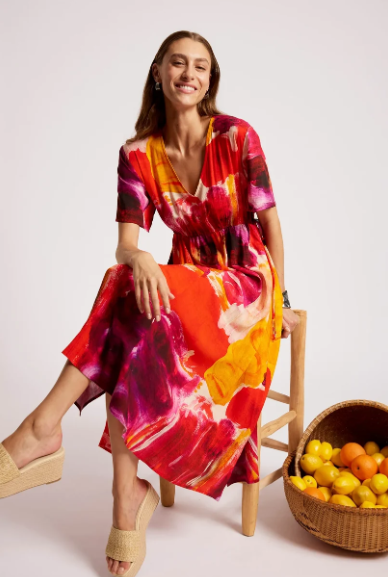 Eb & Ive Palerma Tie Maxi Dress