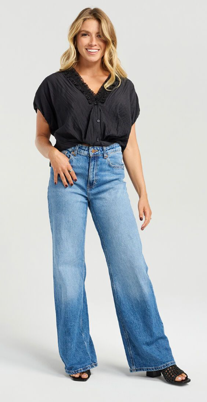 NMBR Rose Fern Top