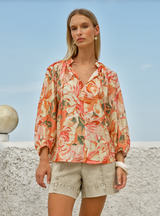 Fate + Becker Shae Split Neck Blouse