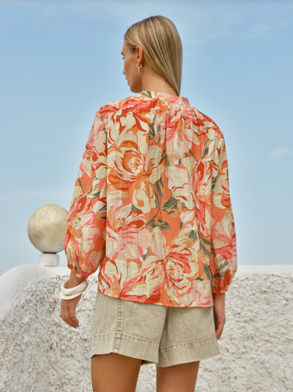 Fate + Becker Shae Split Neck Blouse