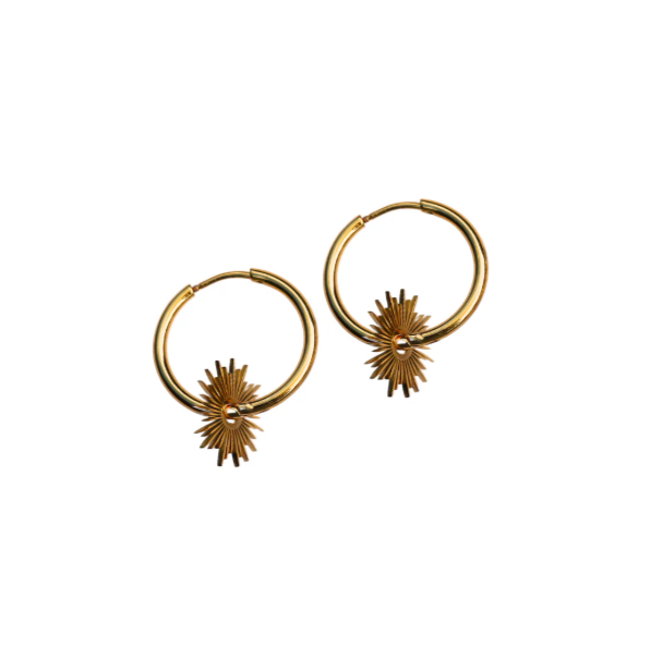 Fabuleux Vous Steel Me Lena Hoop Earrings