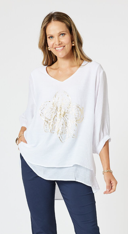 Gordon Smith Gold Flower 2 in 1 Top