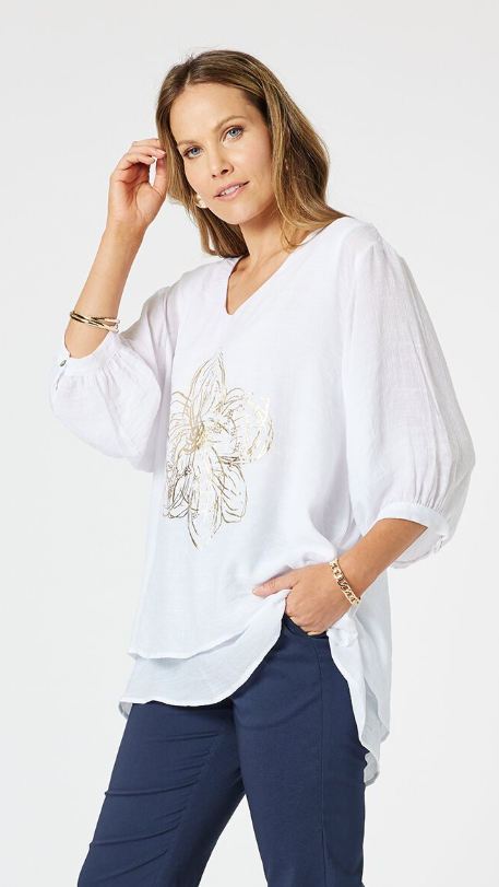 Gordon Smith Gold Flower 2 in 1 Top