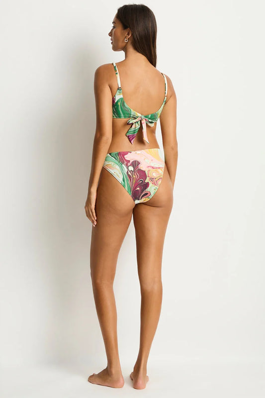 Sea Level Abyss Scoop Neck Bralette with Tie Back