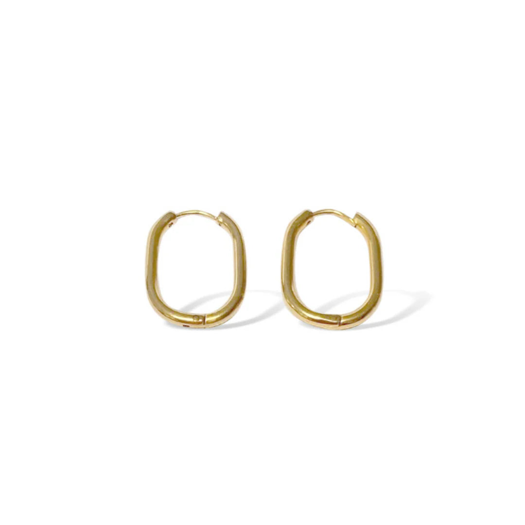 Fabuleux Vous Hooplah Square Huggie Earrings