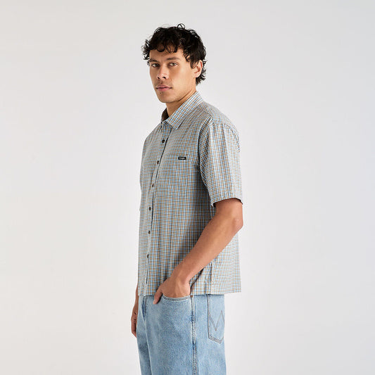 Wrangler Boxcar Shirt Blue Check