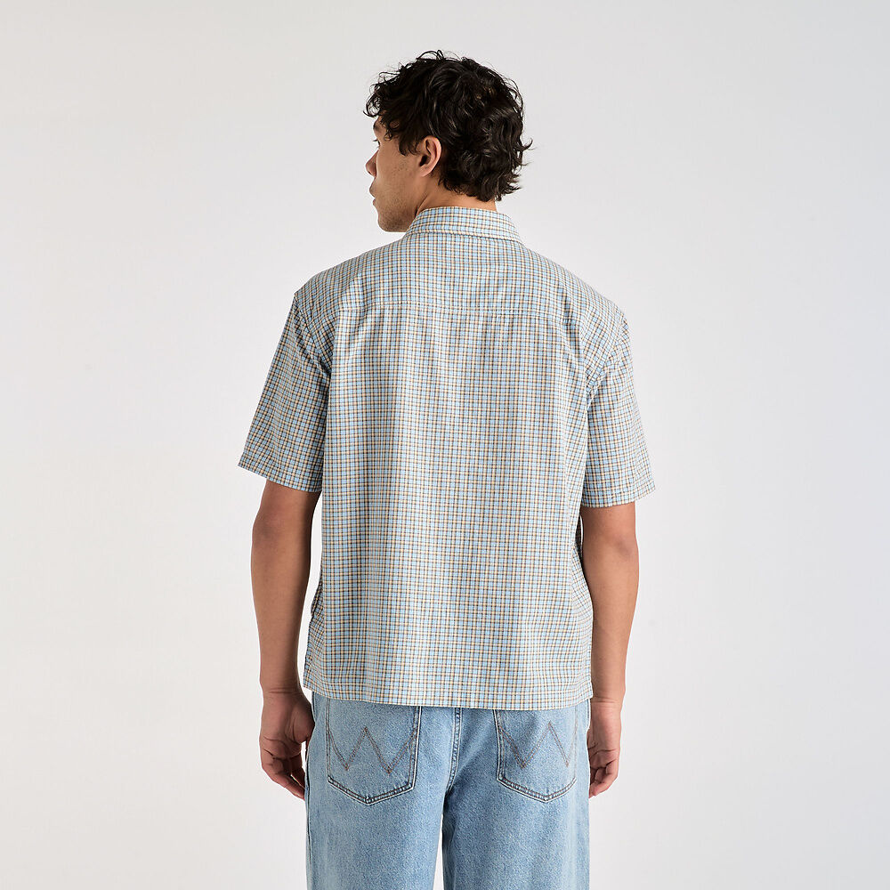 Wrangler Boxcar Shirt Blue Check