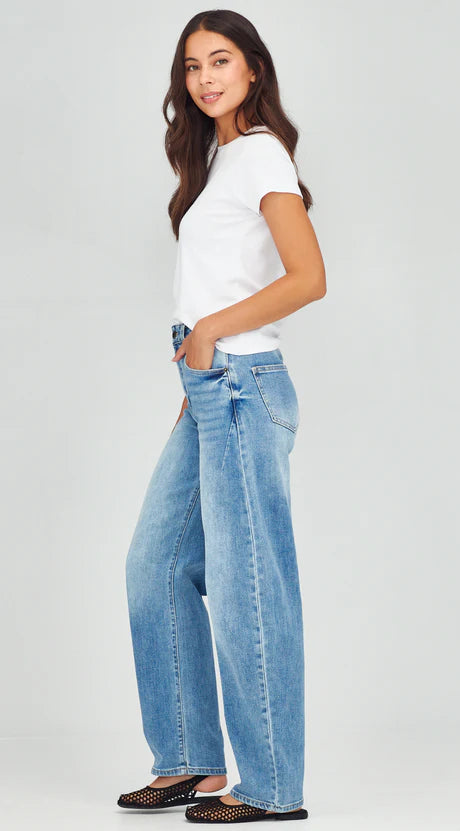 Junkfood Whiskey Short Stuff Barrel Jean
