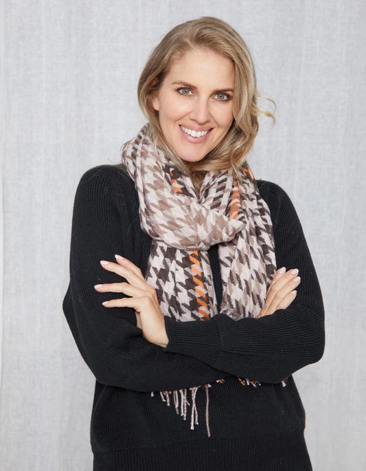 Stella & Gemma Scarf -Houndstooth