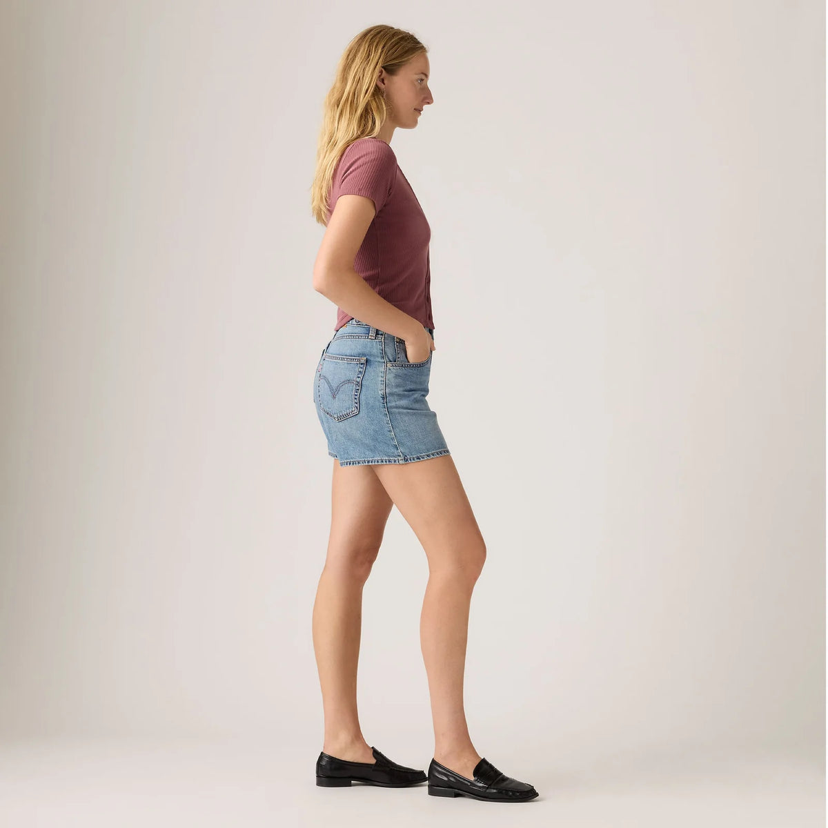 Levis Cinch Mid-Thigh Denim Short