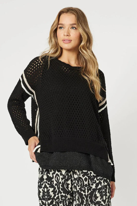 Hammock & Vine Ally Stripe Trim Jumper
