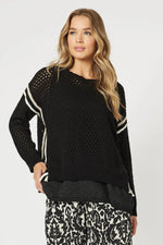 Load image into Gallery viewer, Ally stripe trim jumper
