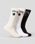 Load image into Gallery viewer, Stussy 8 Ball Sock - 3pk
