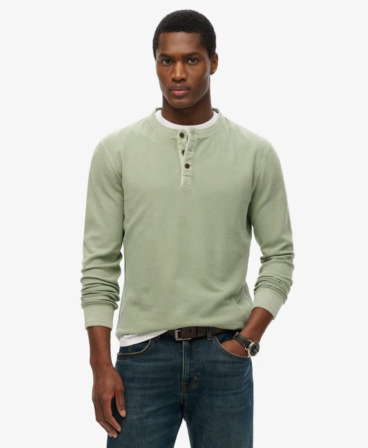 Superdry LW Textured Grandad Top