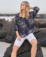 Load image into Gallery viewer, Betty Basics Bohemian Embroidered Cut out Blouse
