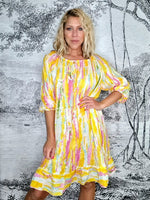 Load image into Gallery viewer, Helga Singoalla Pouf Sleeve Linen Dress
